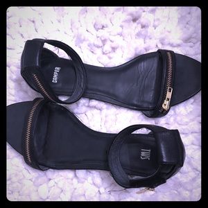 Camper black leather flats